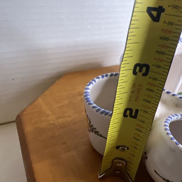 Made in Spain Olive Bowl with Toothpick Salt Holder Painted pottery Bowl Server - Picture 13 of 14